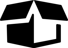 Delivery Package Opened Stencil Svg Vector, Free Vectors File